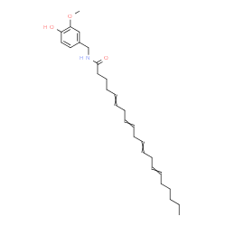 ChemSpider 2D Image | N-(4-Hydroxy-3-methoxybenzyl)-5,8,11,14-icosatetraenamide | C28H41NO3