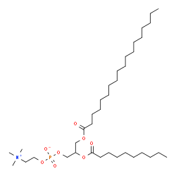 ChemSpider 2D Image | 2-(Decanoyloxy)-3-(stearoyloxy)propyl 2-(trimethylammonio)ethyl phosphate | C36H72NO8P