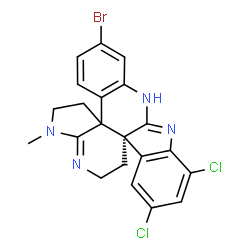 ChemSpider 2D Image | perophoramidine | C21H17BrCl2N4