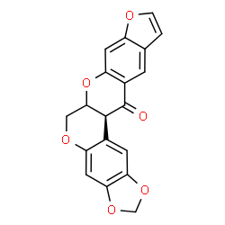 ChemSpider 2D Image | (13aS)-6a,13a-Dihydro[1,3]dioxolo[6,7]chromeno[3,4-b]furo[3,2-g]chromen-13(6H)-one | C19H12O6
