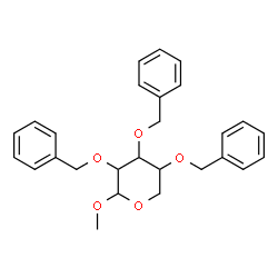 ChemSpider 2D Image | Methyl 2,3,4-tri-O-benzylpentopyranoside | C27H30O5