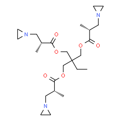 ChemSpider 2D Image | 2,2-Bis({[(2R)-3-(1-aziridinyl)-2-methylpropanoyl]oxy}methyl)butyl (2R)-3-(1-aziridinyl)-2-methylpropanoate | C24H41N3O6