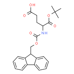 ChemSpider 2D Image | 4-{[(9H-Fluoren-9-ylmethoxy)carbonyl]amino}-5-[(2-methyl-2-propanyl)oxy]-5-oxopentanoic acid | C24H27NO6