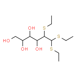 ChemSpider 2D Image | 5,6,6-Tris(ethylsulfanyl)-1,2,3,4-hexanetetrol | C12H26O4S3