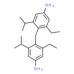 ChemSpider 2D Image | 4,4'-Methylenebis(3-ethyl-5-isopropylaniline) | C23H34N2