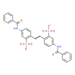 ChemSpider 2D Image | 2,2'-(1,2-Ethenediyl)bis[5-(benzoylamino)benzenesulfonate] | C28H20N2O8S2