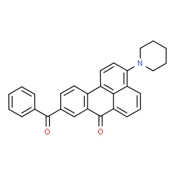ChemSpider 2D Image | 9-Benzoyl-3-piperidin-1-yl-benzo[de]anthracen-7-one | C29H23NO2