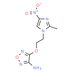 ChemSpider 2D Image | 4-[2-(2-Methyl-4-nitro-1H-imidazol-1-yl)ethoxy]-1,2,5-oxadiazol-3-amine | C8H10N6O4