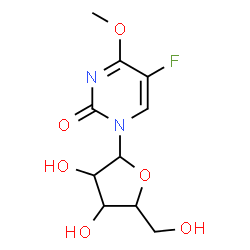 ChemSpider 2D Image | 5-Fluoro-4-methoxy-1-pentofuranosyl-2(1H)-pyrimidinone | C10H13FN2O6