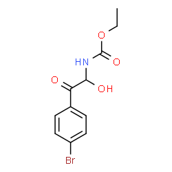 ChemSpider 2D Image | Ethyl [2-(4-bromophenyl)-1-hydroxy-2-oxoethyl]carbamate | C11H12BrNO4