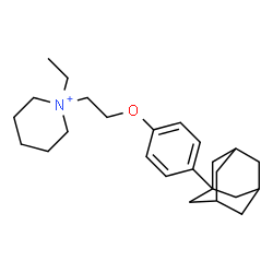 ChemSpider 2D Image | 1-{2-[4-(Adamantan-1-yl)phenoxy]ethyl}-1-ethylpiperidinium | C25H38NO