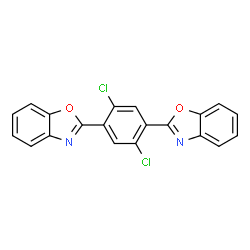 ChemSpider 2D Image | 2,2'-(2,5-Dichloro-1,4-phenylene)bis(1,3-benzoxazole) | C20H10Cl2N2O2