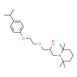 ChemSpider 2D Image | 1-[2-(4-Isopropylphenoxy)ethoxy]-3-(2,2,6,6-tetramethyl-1-piperidinyl)-2-propanol | C23H39NO3