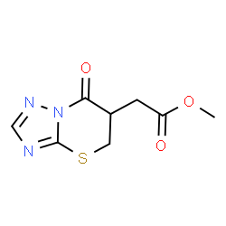 ChemSpider 2D Image | Methyl 6,7-dihydro-7-oxo-5H-[1,2,4]triazolo[5,1-b][1,3]thiazine-6-acetate | C8H9N3O3S