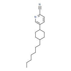 ChemSpider 2D Image | 5-(4-Heptylcyclohexyl)-2-pyridinecarbonitrile | C19H28N2
