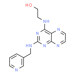 ChemSpider 2D Image | 2-({2-[(3-Pyridinylmethyl)amino]-4-pteridinyl}amino)ethanol | C14H15N7O