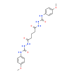 ChemSpider 2D Image | 2,2'-(1,5-Dioxo-1,5-pentanediyl)bis[N-(4-methoxyphenyl)hydrazinecarboxamide] | C21H26N6O6
