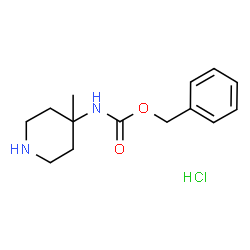 ChemSpider 2D Image | BENZYL N-(4-METHYLPIPERIDIN-4-YL)CARBAMATE HYDROCHLORIDE | C14H21ClN2O2