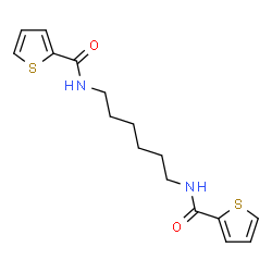 ChemSpider 2D Image | N,N'-1,6-Hexanediyldi(2-thiophenecarboxamide) | C16H20N2O2S2