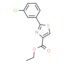 ChemSpider 2D Image | Ethyl 2-(3-chlorophenyl)-4-thiazolecarboxylate | C12H10ClNO2S