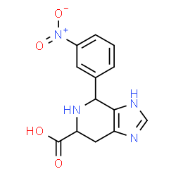 ChemSpider 2D Image | 4-(3-Nitrophenyl)-4,5,6,7-tetrahydro-1H-imidazo[4,5-c]pyridine-6-carboxylic acid | C13H12N4O4