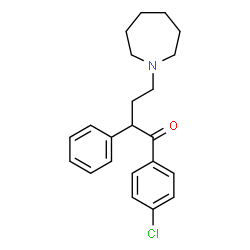 ChemSpider 2D Image | 4-(1-Azepanyl)-1-(4-chlorophenyl)-2-phenyl-1-butanone | C22H26ClNO