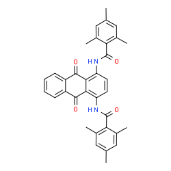 ChemSpider 2D Image | N,N'-(9,10-Dioxo-9,10-dihydroanthracene-1,4-diyl)bis(2,4,6-trimethylbenzamide) | C34H30N2O4