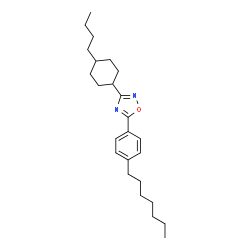ChemSpider 2D Image | 3-(4-Butylcyclohexyl)-5-(4-heptylphenyl)-1,2,4-oxadiazole | C25H38N2O