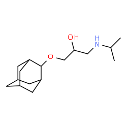 ChemSpider 2D Image | 1-(Adamantan-2-yloxy)-3-isopropylamino-propan-2-ol | C16H29NO2