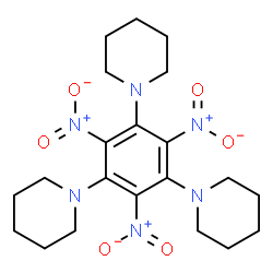 ChemSpider 2D Image | 1,1',1''-(2,4,6-Trinitrobenzene-1,3,5-triyl)tripiperidine | C21H30N6O6