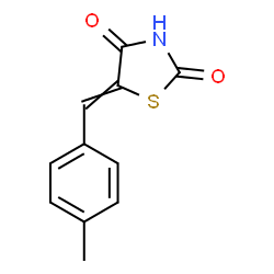 ChemSpider 2D Image | 5-(4-Methylbenzylidene)-1,3-thiazolidine-2,4-dione | C11H9NO2S
