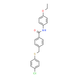 ChemSpider 2D Image | 4-{[(4-Chlorophenyl)sulfanyl]methyl}-N-(4-ethoxyphenyl)benzamide | C22H20ClNO2S