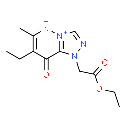 ChemSpider 2D Image | 1-(2-Ethoxy-2-oxoethyl)-7-ethyl-6-methyl-8-oxo-5,8-dihydro-1H-[1,2,4]triazolo[4,3-b]pyridazin-4-ium | C12H17N4O3
