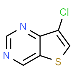 ChemSpider 2D Image | 7-Chlorothieno[3,2-d]pyrimidine | C6H3ClN2S