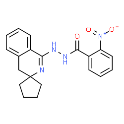 ChemSpider 2D Image | 2-Nitro-N'-(4'H-spiro[cyclopentane-1,3'-isoquinolin]-1'-yl)benzohydrazide | C20H20N4O3