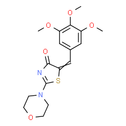 ChemSpider 2D Image | 2-(4-Morpholinyl)-5-(3,4,5-trimethoxybenzylidene)-1,3-thiazol-4(5H)-one | C17H20N2O5S