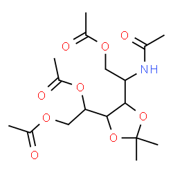 ChemSpider 2D Image | 2-Acetamido-1,5,6-tri-O-acetyl-2-deoxy-3,4-O-isopropylidenehexitol | C17H27NO9