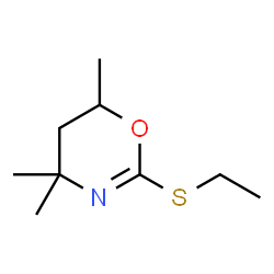 ChemSpider 2D Image | 2-Ethylsulfanyl-4,4,6-trimethyl-5,6-dihydro-4H-[1,3]oxazine | C9H17NOS