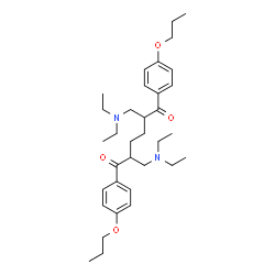 ChemSpider 2D Image | 2,5-Bis[(diethylamino)methyl]-1,6-bis(4-propoxyphenyl)-1,6-hexanedione | C34H52N2O4