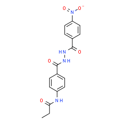 ChemSpider 2D Image | N-(4-{[2-(4-Nitrobenzoyl)hydrazino]carbonyl}phenyl)propanamide | C17H16N4O5