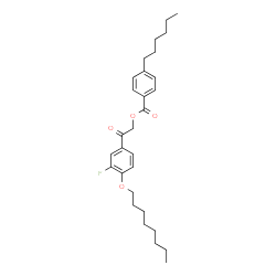 ChemSpider 2D Image | 2-[3-Fluoro-4-(octyloxy)phenyl]-2-oxoethyl 4-hexylbenzoate | C29H39FO4