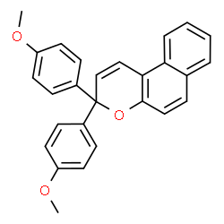 ChemSpider 2D Image | 3,3-Bis(4-methoxyphenyl)-3H-benzo[f]chromene | C27H22O3