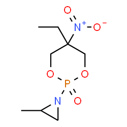 ChemSpider 2D Image | 1-(5-Ethyl-5-nitro-2-oxido-1,3,2-dioxaphosphinan-2-yl)-2-methylaziridine | C8H15N2O5P