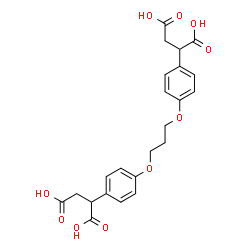 ChemSpider 2D Image | 2,2'-[1,3-Propanediylbis(oxy-4,1-phenylene)]disuccinic acid | C23H24O10