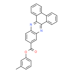 ChemSpider 2D Image | 3-Methylphenyl dibenzo[a,c]phenazine-11-carboxylate | C28H18N2O2
