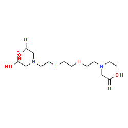 ChemSpider 2D Image | N-[2-(2-{2-[Bis(carboxymethyl)amino]ethoxy}ethoxy)ethyl]-N-ethylglycine | C14H26N2O8
