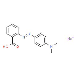 ChemSpider 2D Image | Benzoic acid, 2-[(E)-2-[4-(dimethylamino)phenyl]diazenyl]-, sodium salt (1:1) | C15H15N3NaO2
