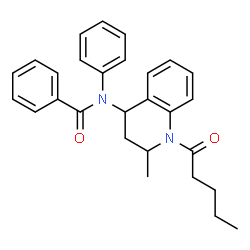 ChemSpider 2D Image | N-(2-methyl-1-pentanoyl-3,4-dihydro-2H-quinolin-4-yl)-N-phenylbenzamide | C28H30N2O2