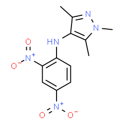 ChemSpider 2D Image | N-(2,4-Dinitrophenyl)-1,3,5-trimethyl-1H-pyrazol-4-amine | C12H13N5O4