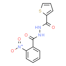 ChemSpider 2D Image | N'-(2-Nitrobenzoyl)-2-thiophenecarbohydrazide | C12H9N3O4S